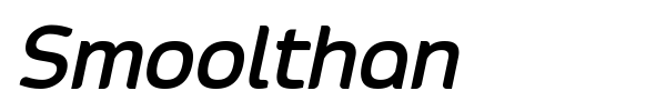 Smoolthan font preview
